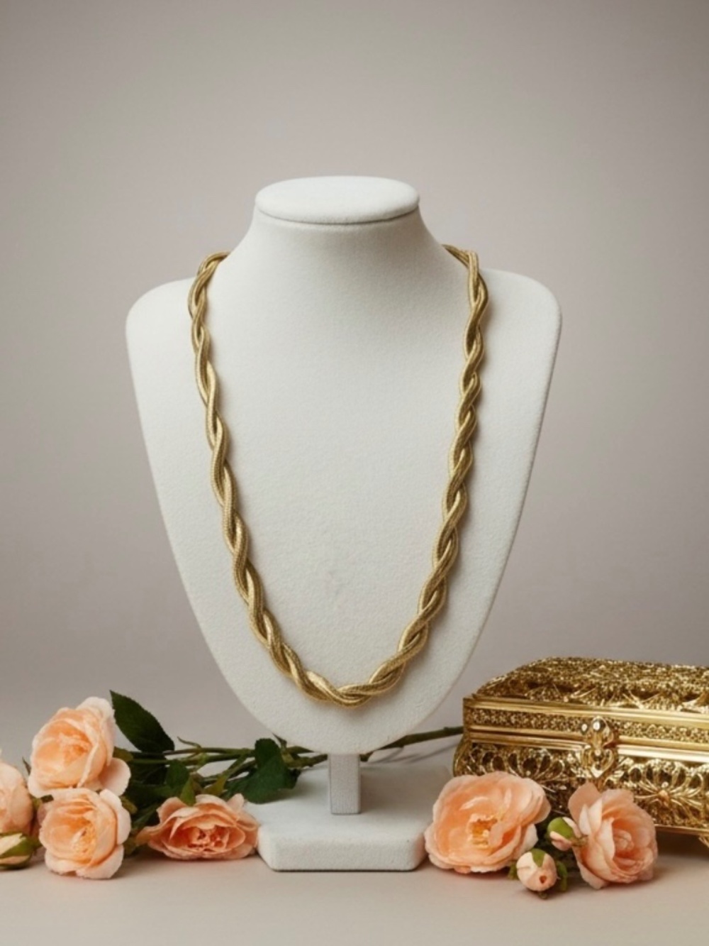 Plunder Gold Tone Twisted Rae Necklace 18-20 Inch